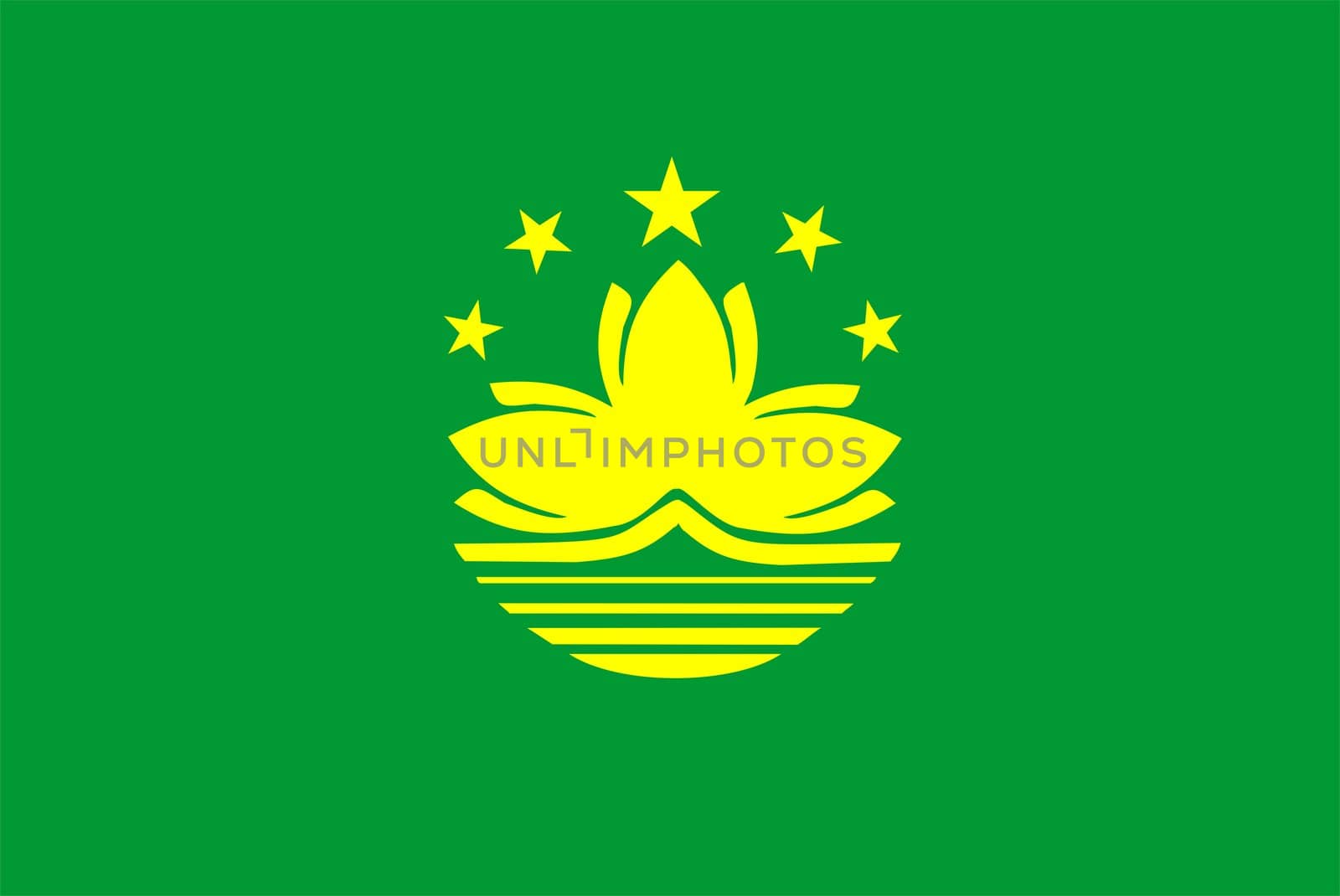 2D illustration of the flag of Macau vector