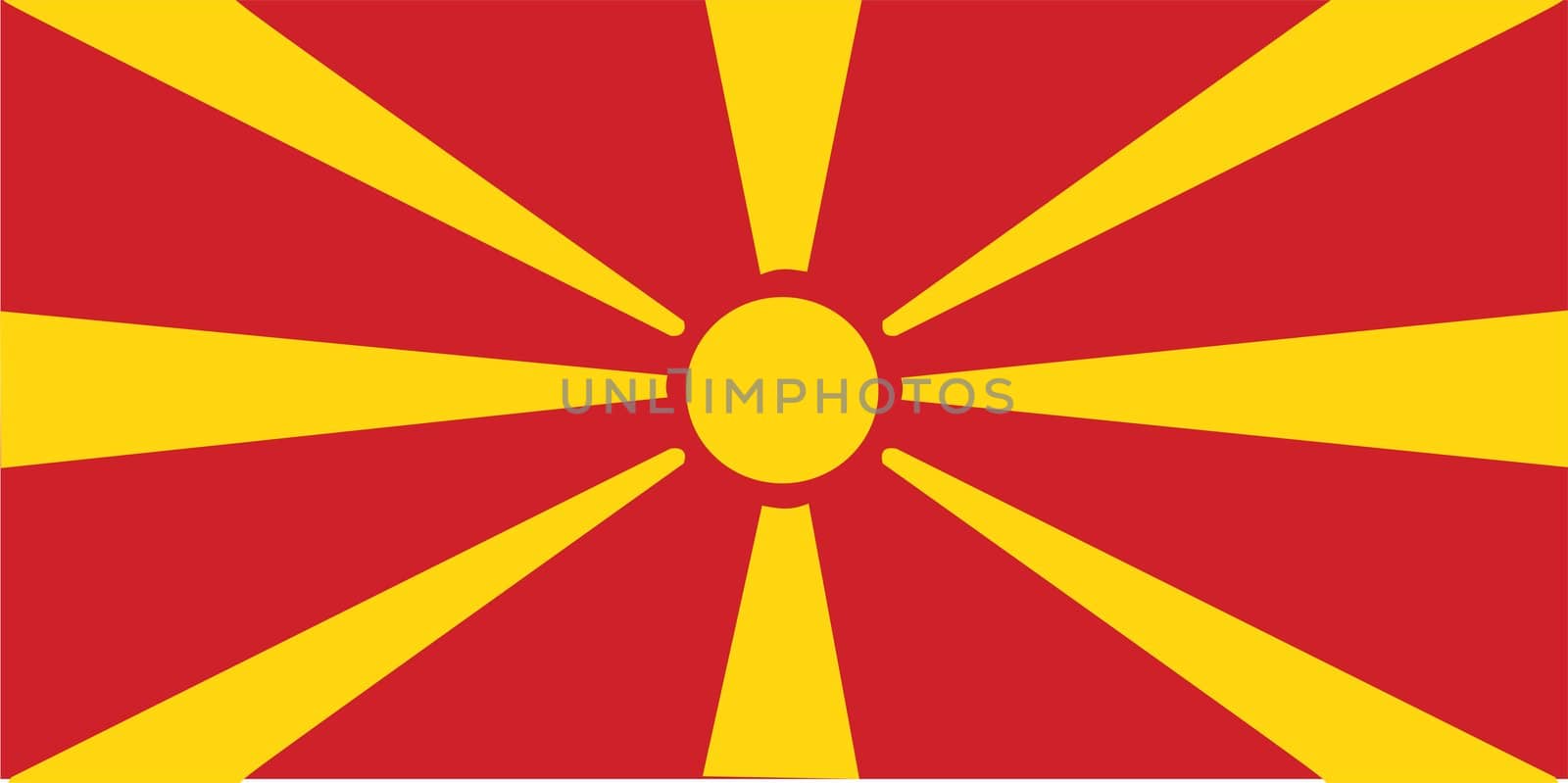 2D illustration of the flag of Macedonia vector