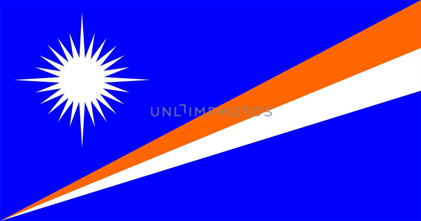 2D illustration of the flag of Marshall Islands vector