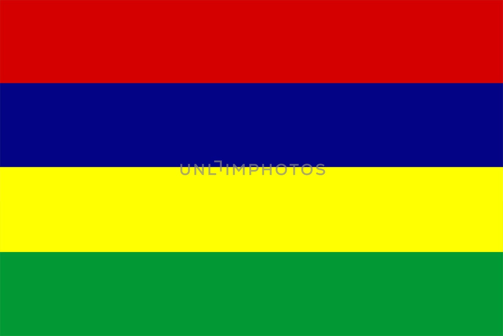 2D illustration of the flag of Mauritius vector