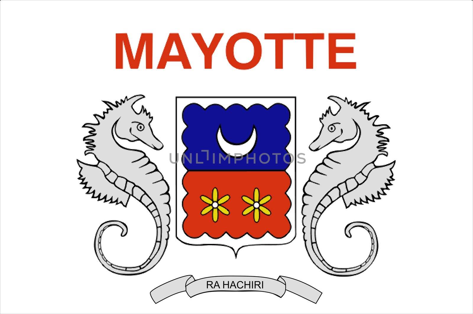 2D illustration of the flag of Mayotte