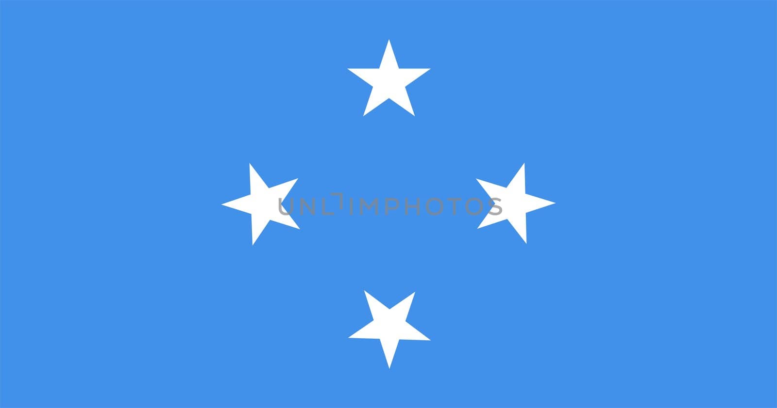 2D illustration of the flag of Micronesia vector