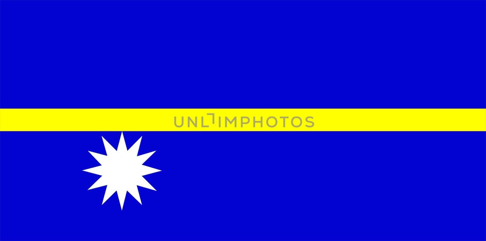 2D illustration of the flag of Nauru vector