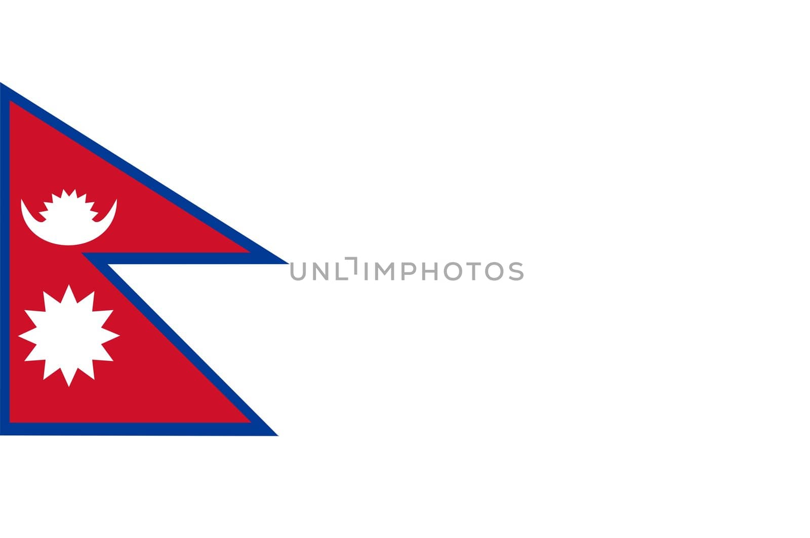 2D illustration of the flag of Nepal vector