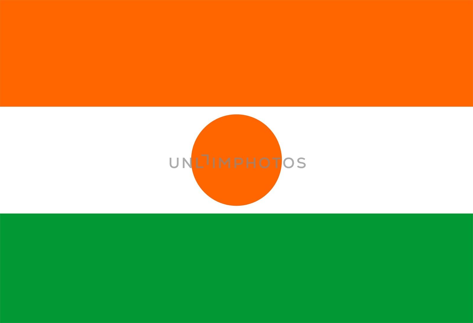 2D illustration of the flag of Niger vector