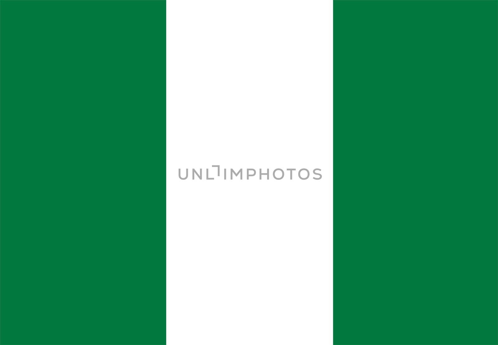 2D illustration of the flag of Nigeria vector