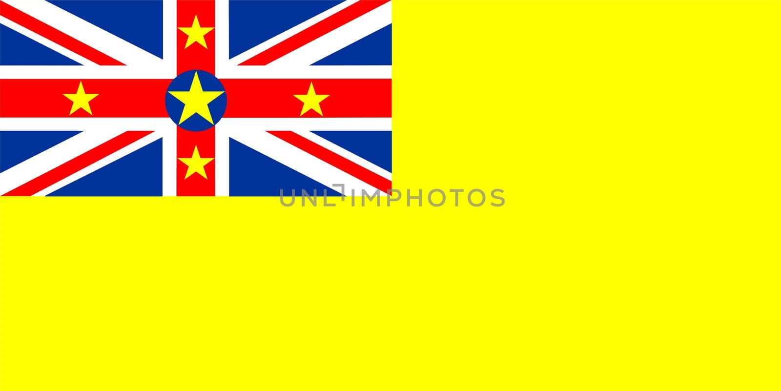 2D illustration of the flag of Niue vector