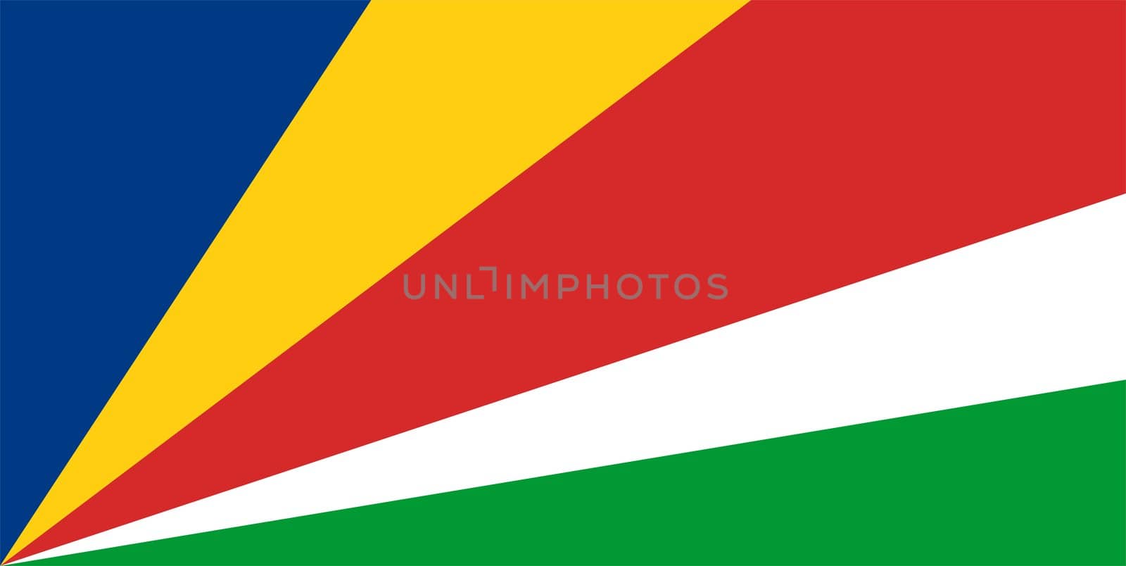 2D illustration of the flag of Seychelles