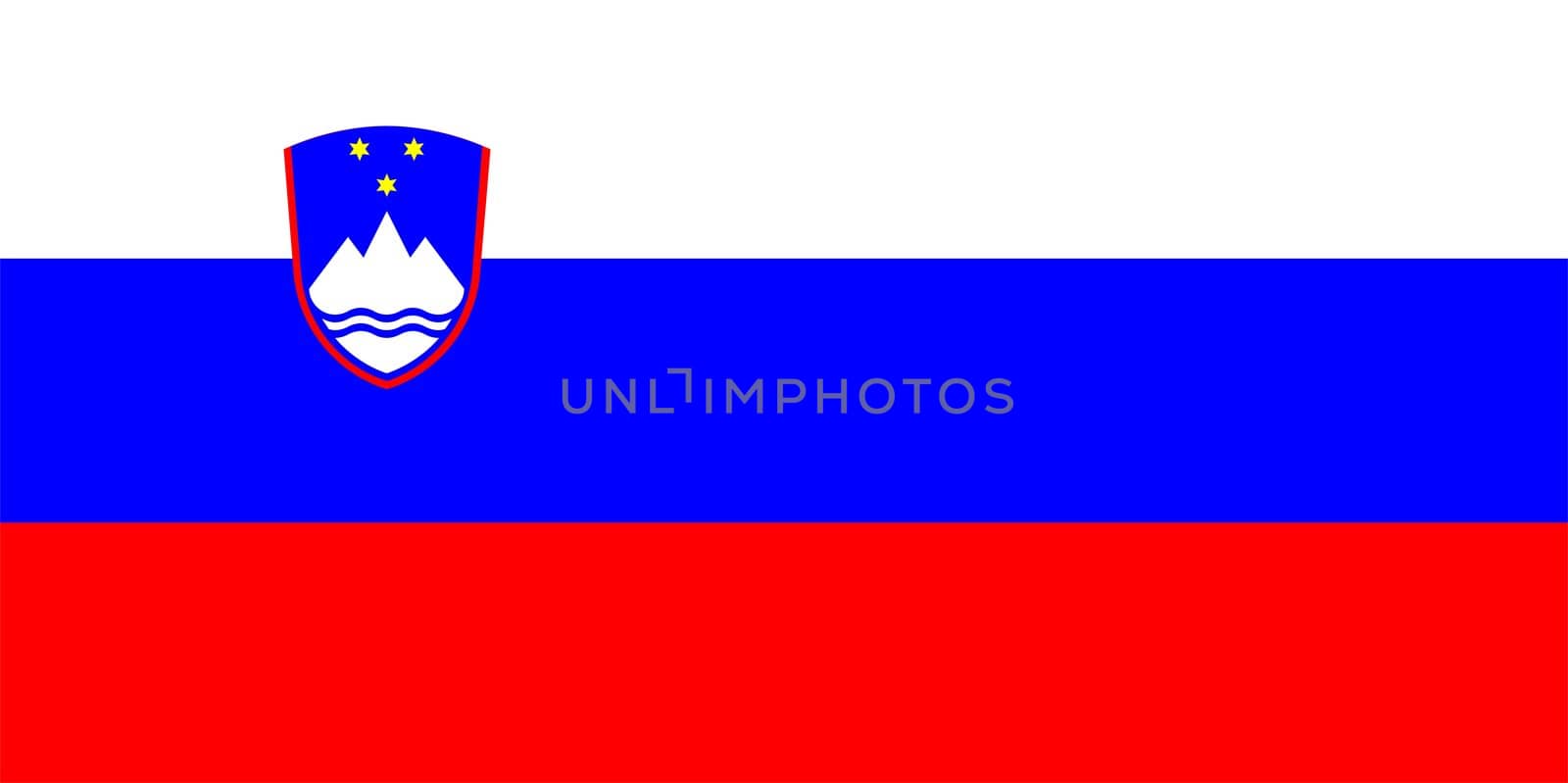 2D illustration of the flag of Slovenia