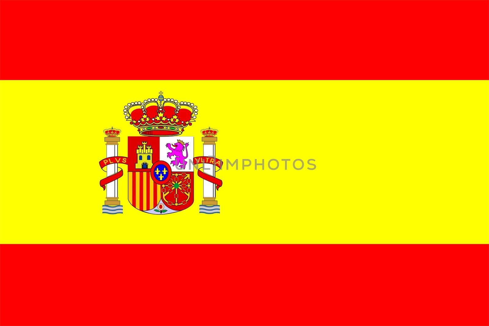 2D illustration of the flag of Spain