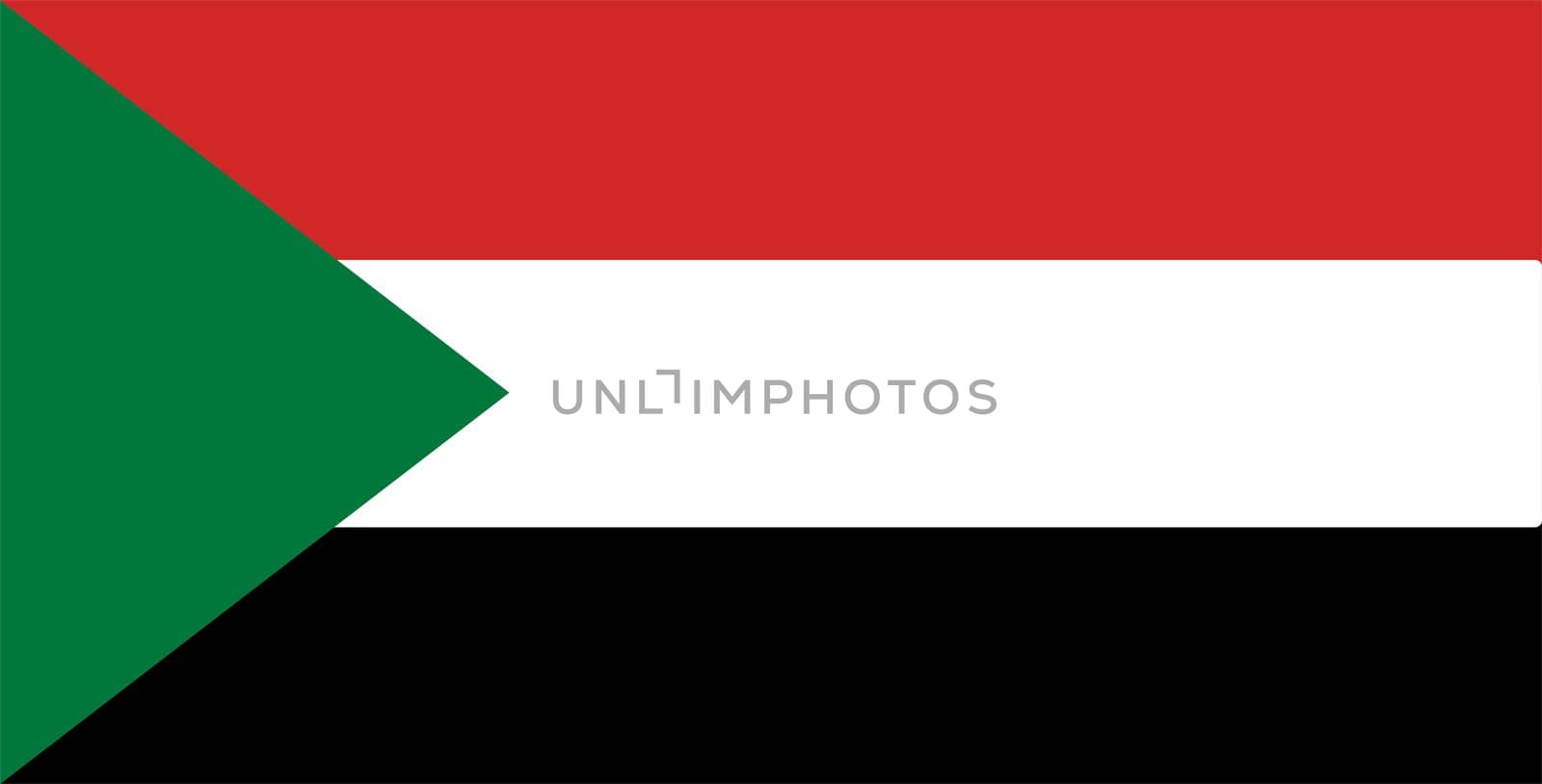 2D illustration of the flag of sudan