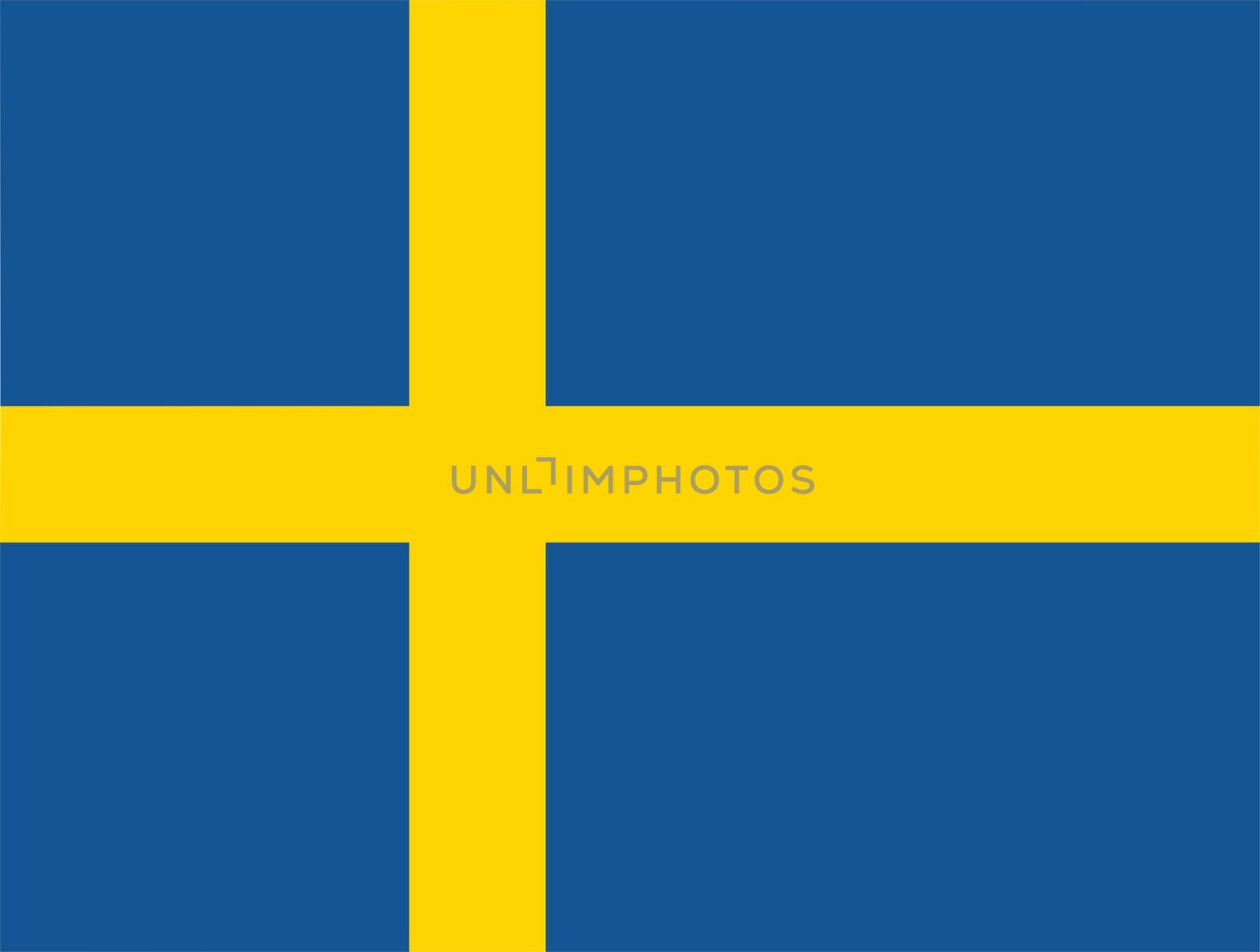 2D illustration of the flag of sweden