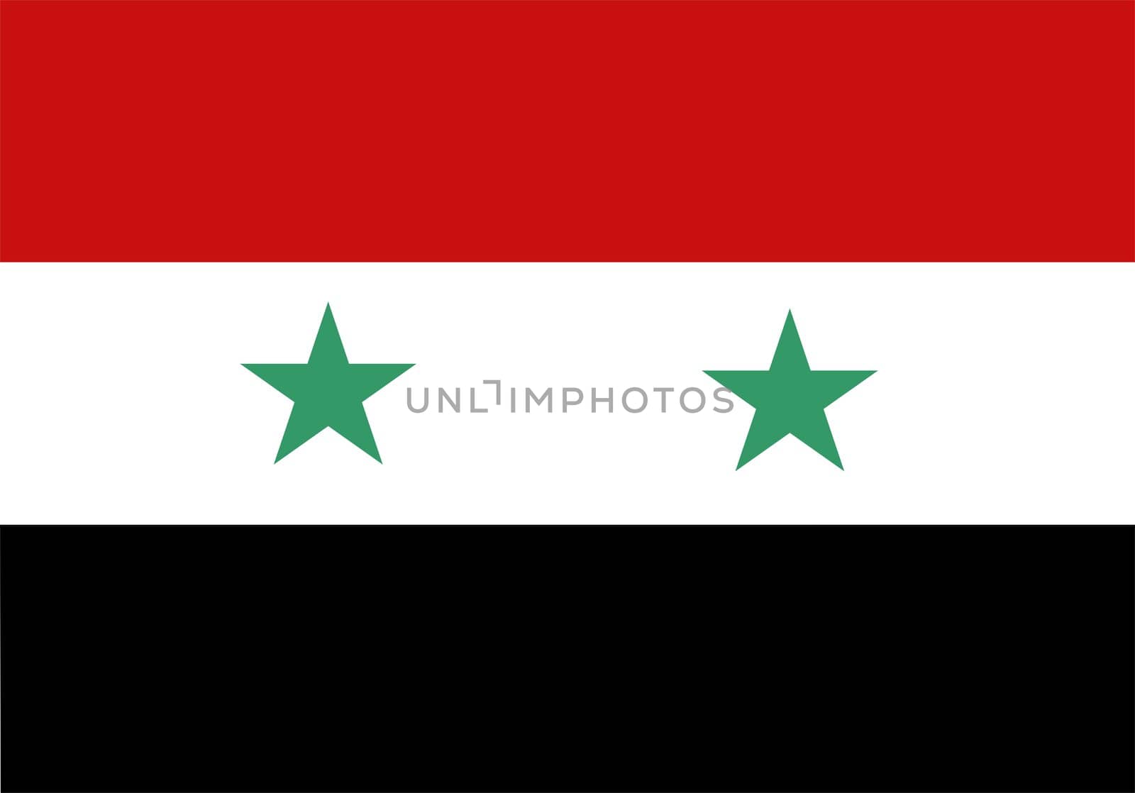 2D illustration of the flag of syria