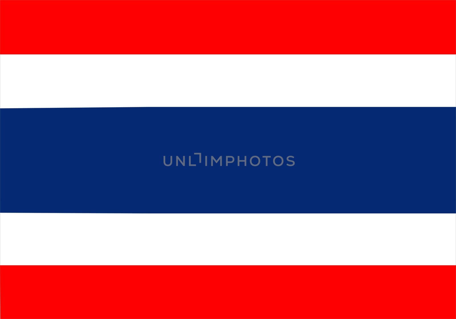 2D illustration of the flag of thailand