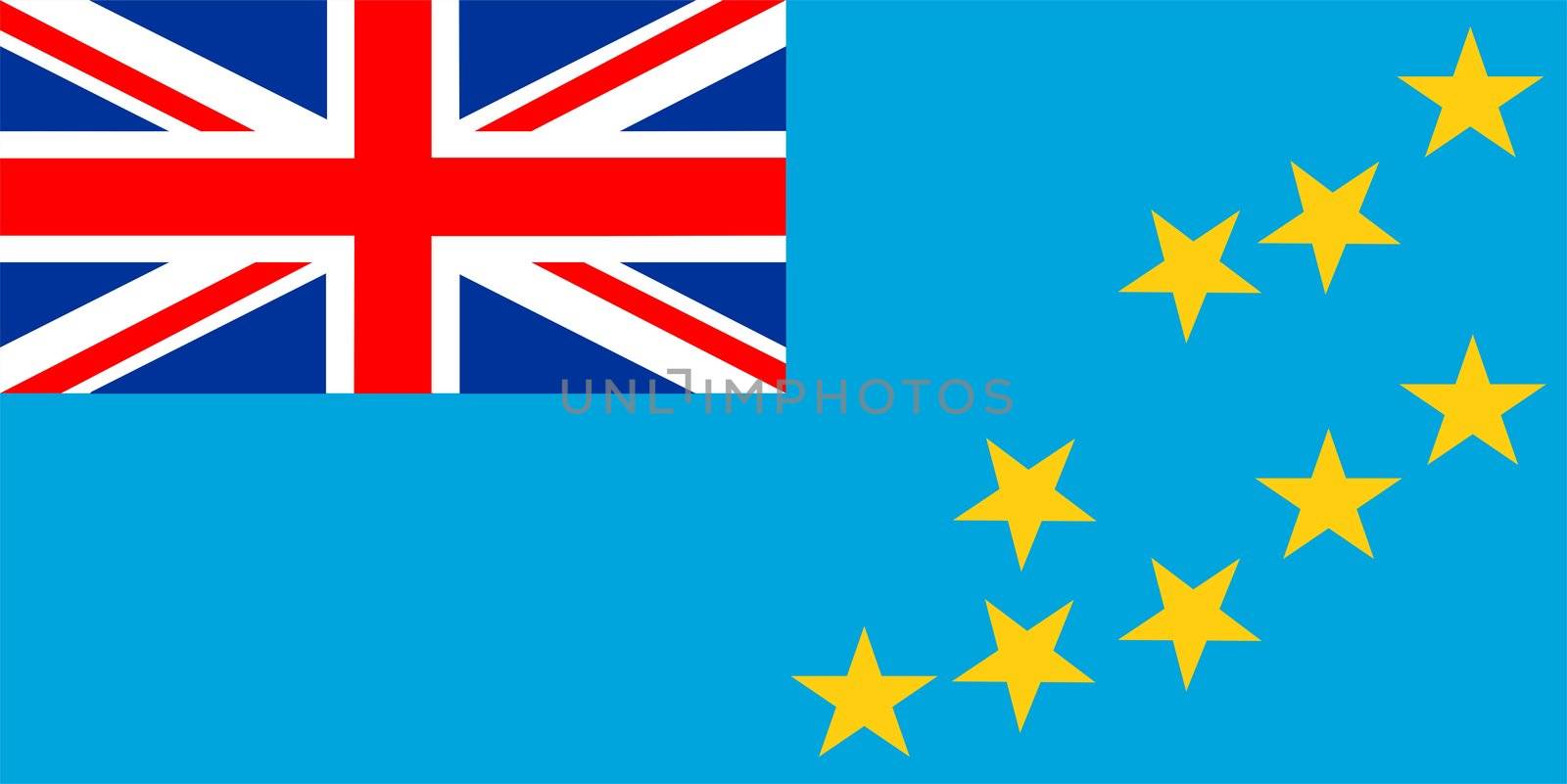 2D illustration of the flag of Tuvalu