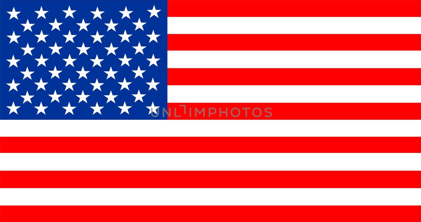2D illustration of the flag of United States