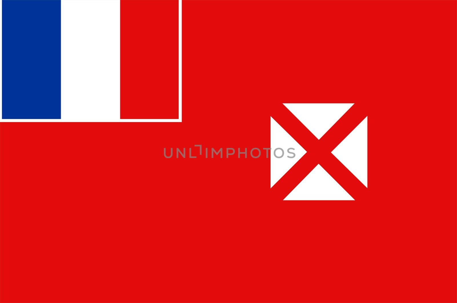 2D illustration of the flag of Wallis and Futuna