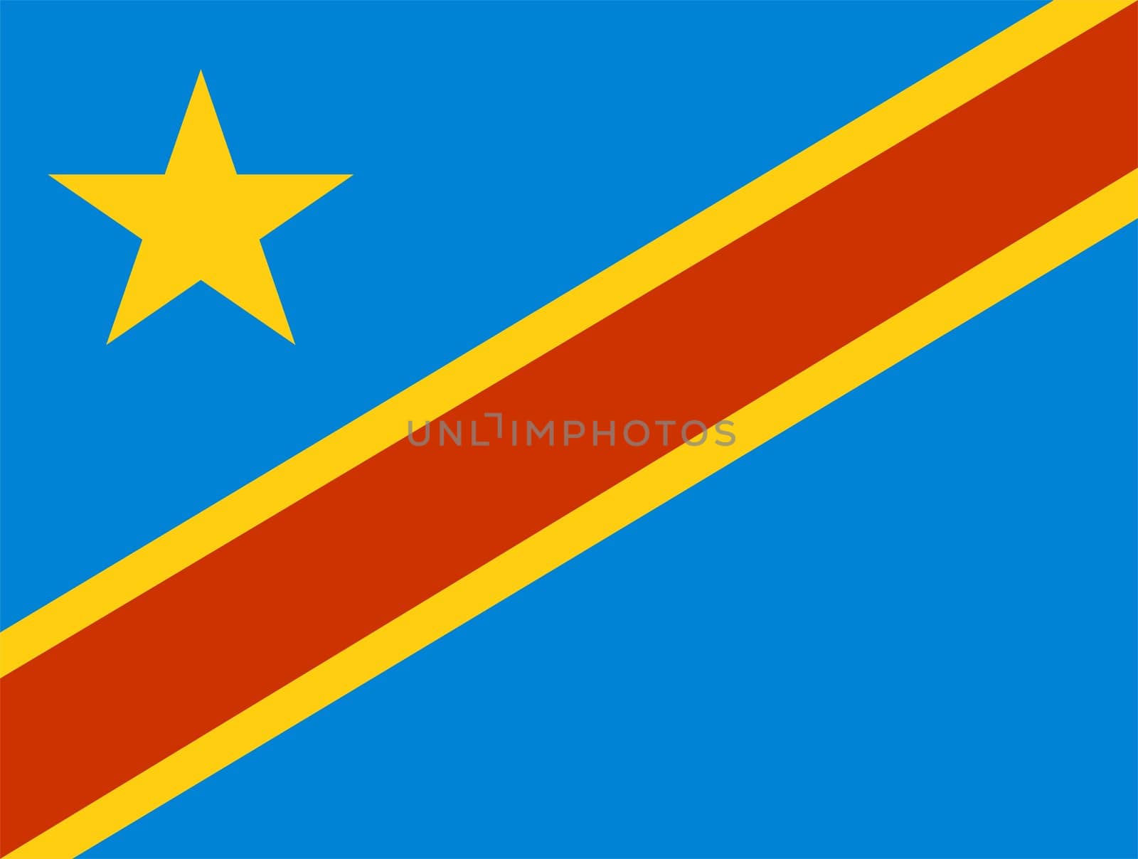 2D illustration of the flag of Zaire