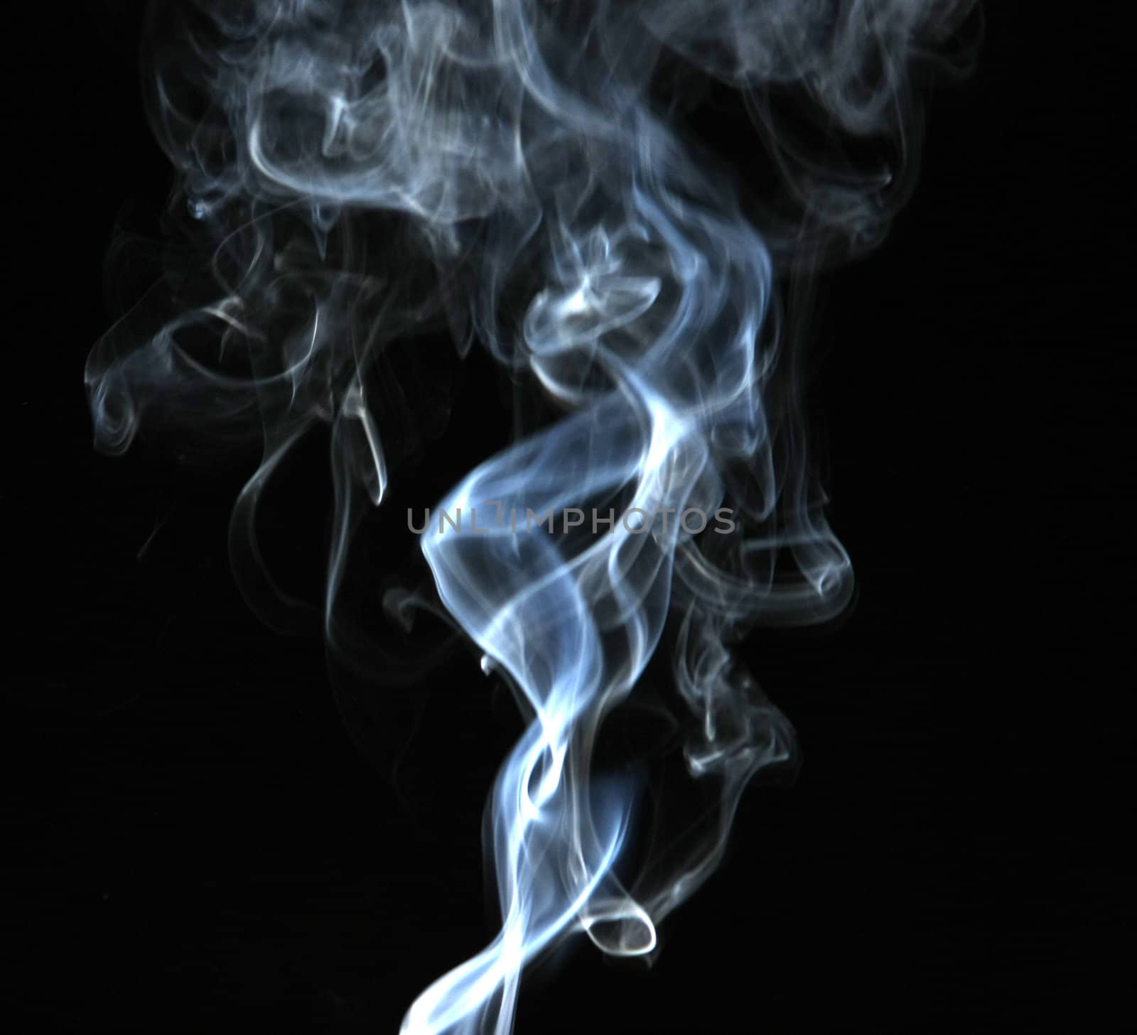 Smoke with a black background. Abstract element to help your design