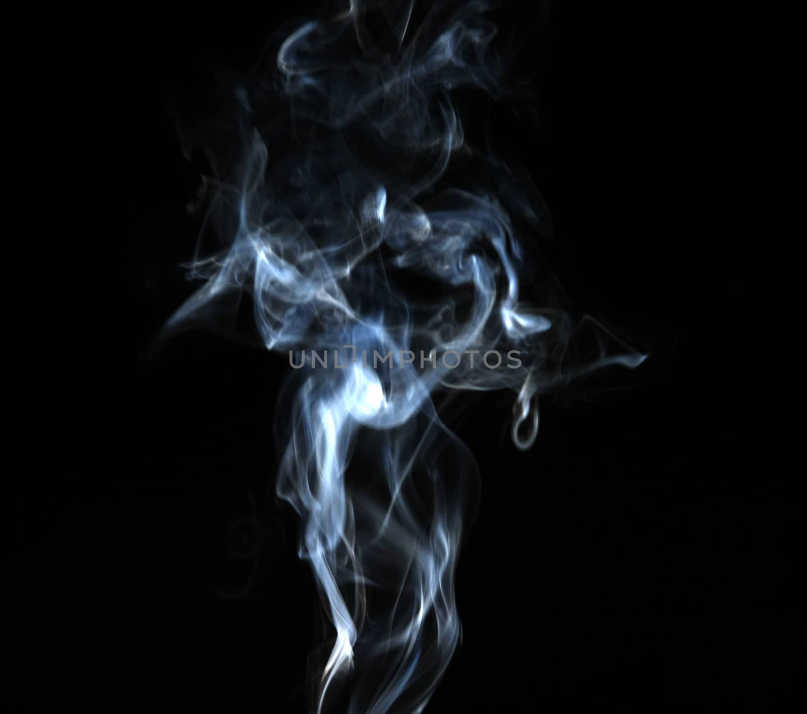 Smoke with a black background. Abstract element to help your design