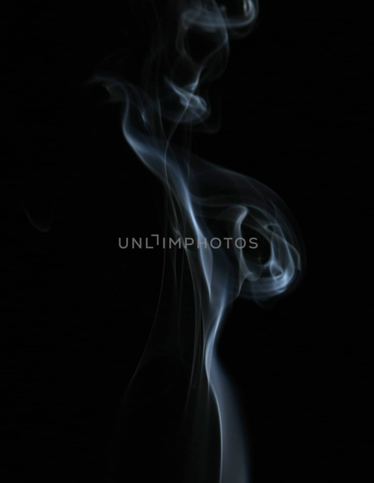 Smoke with a black background. Abstract element to help your design