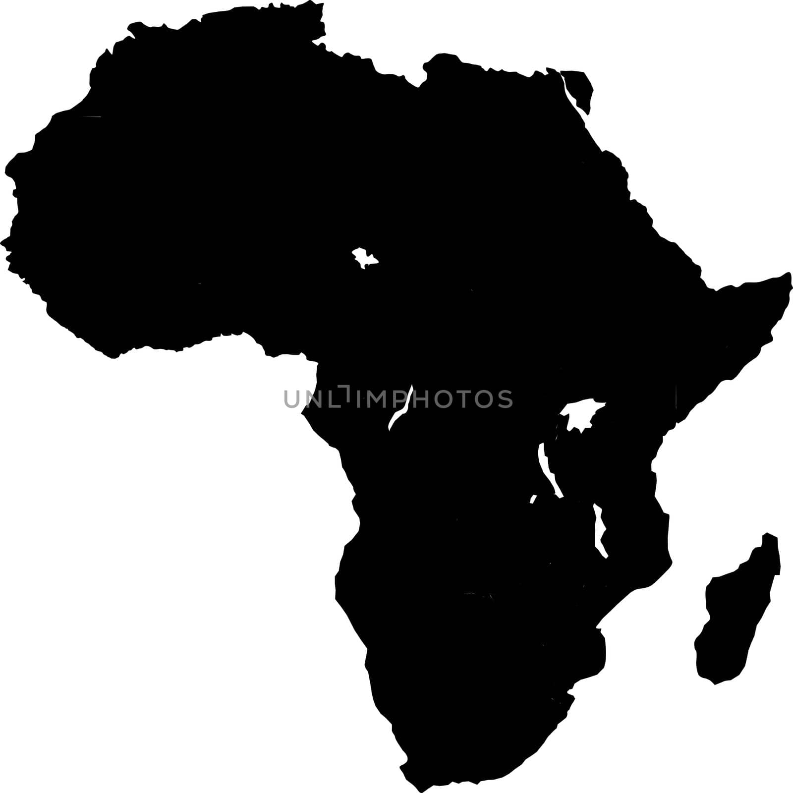 Africa Map black