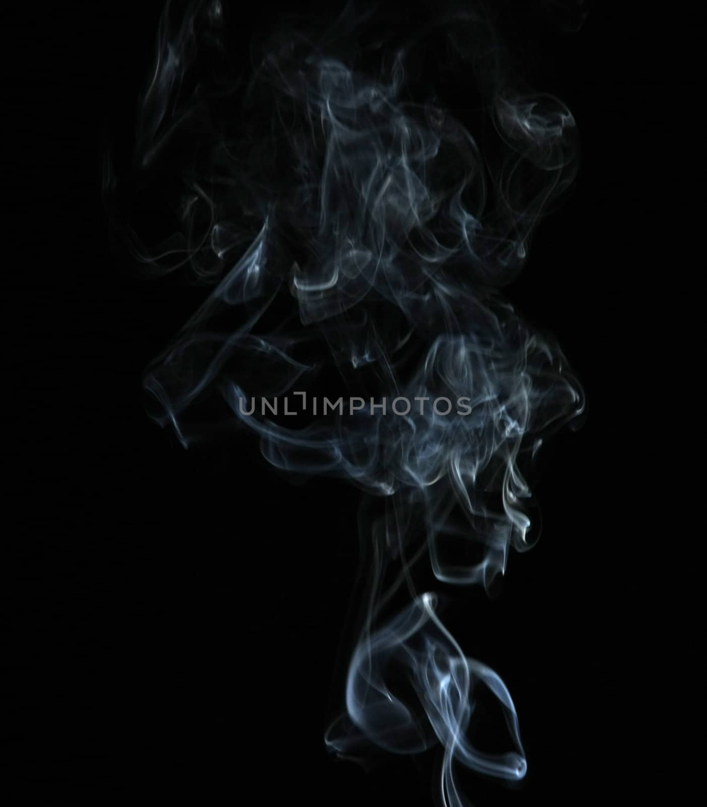 Smoke with a black background. Abstract element to help your design