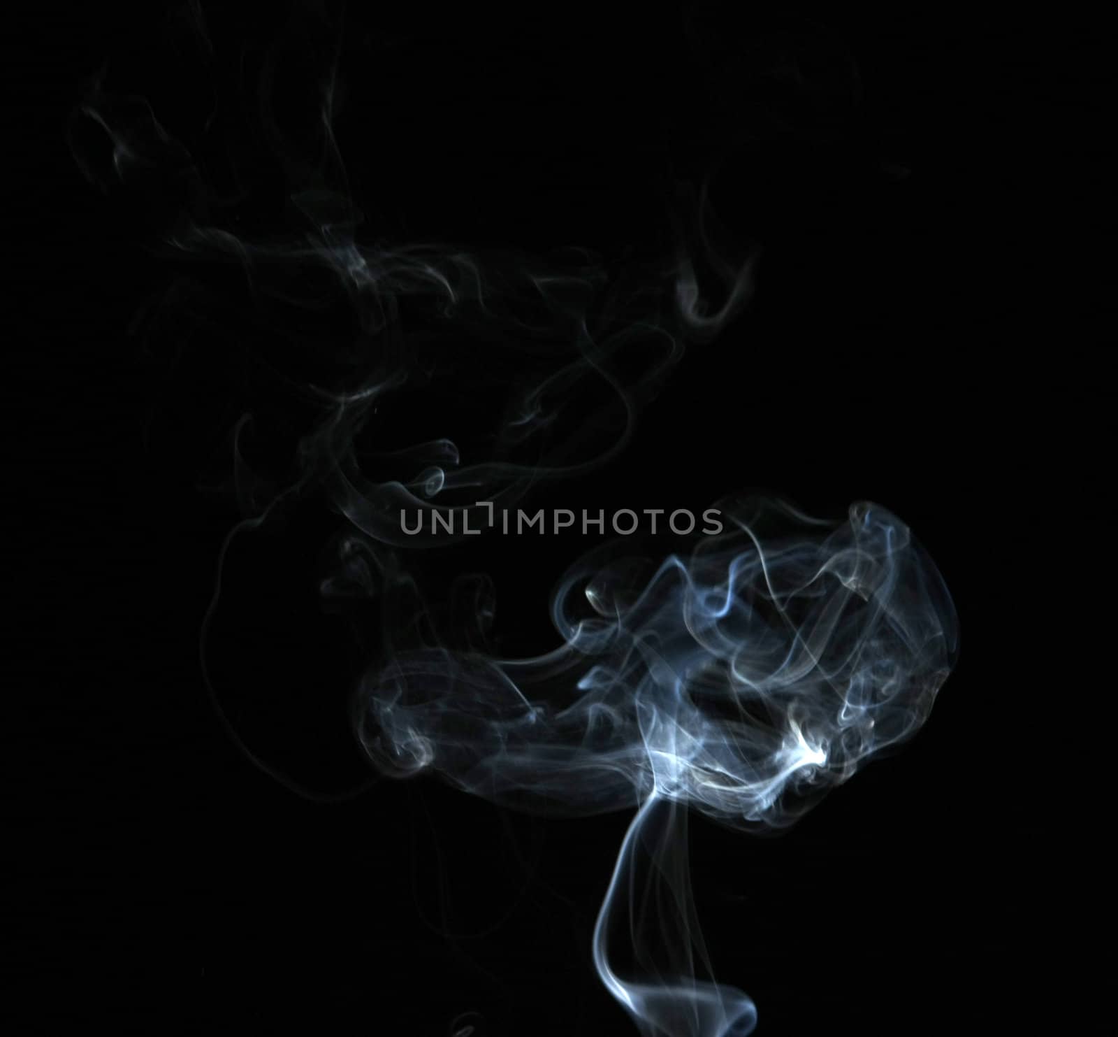 Smoke with a black background. Abstract element to help your design