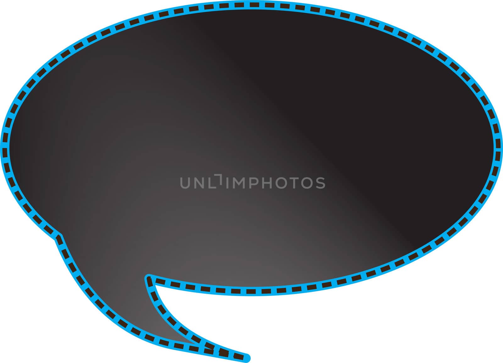 Thought or speech bubble. Could be used as a text space or in a comic strip