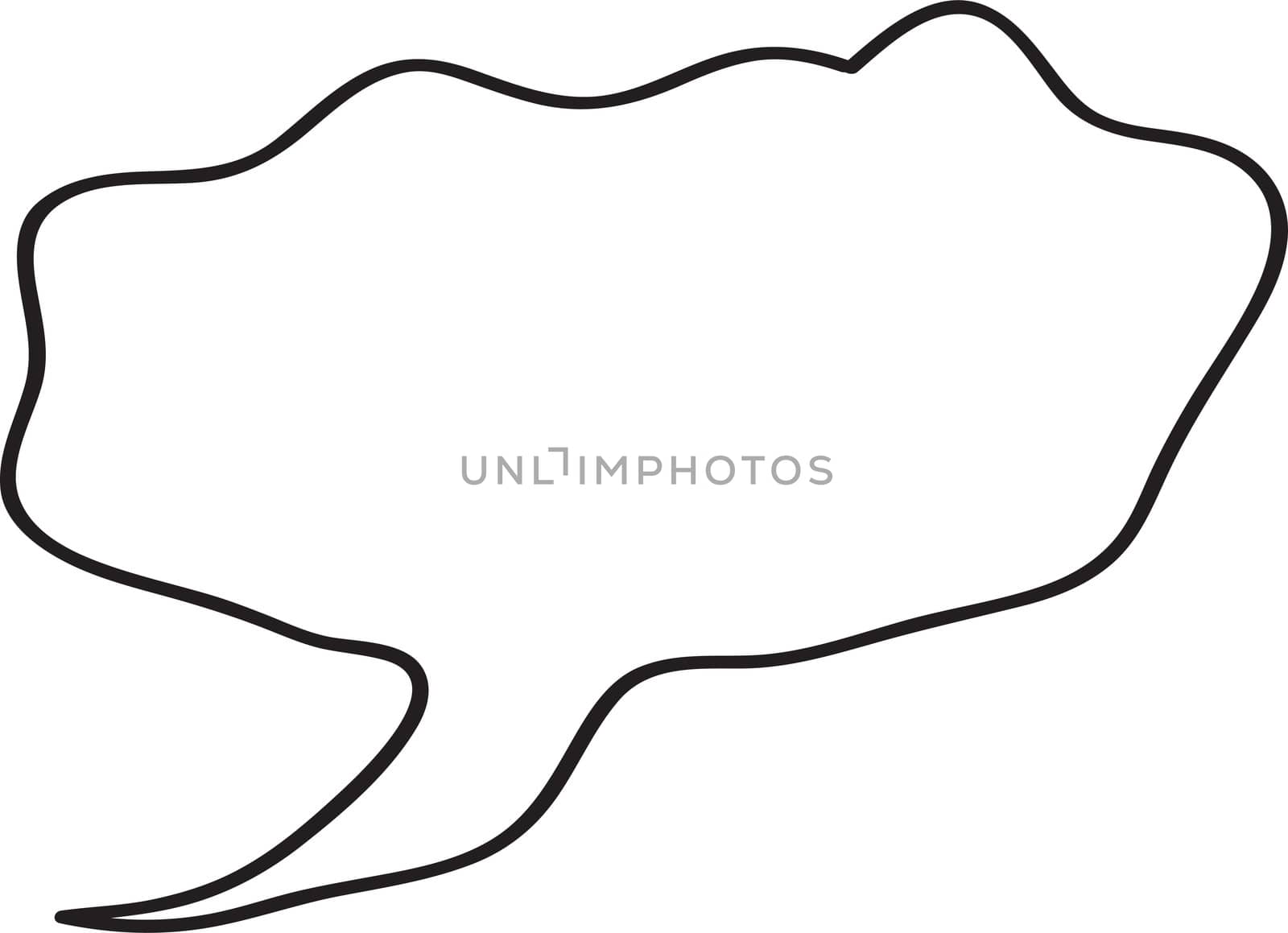 Thought or speech bubble. Could be used as a text space or in a comic strip
