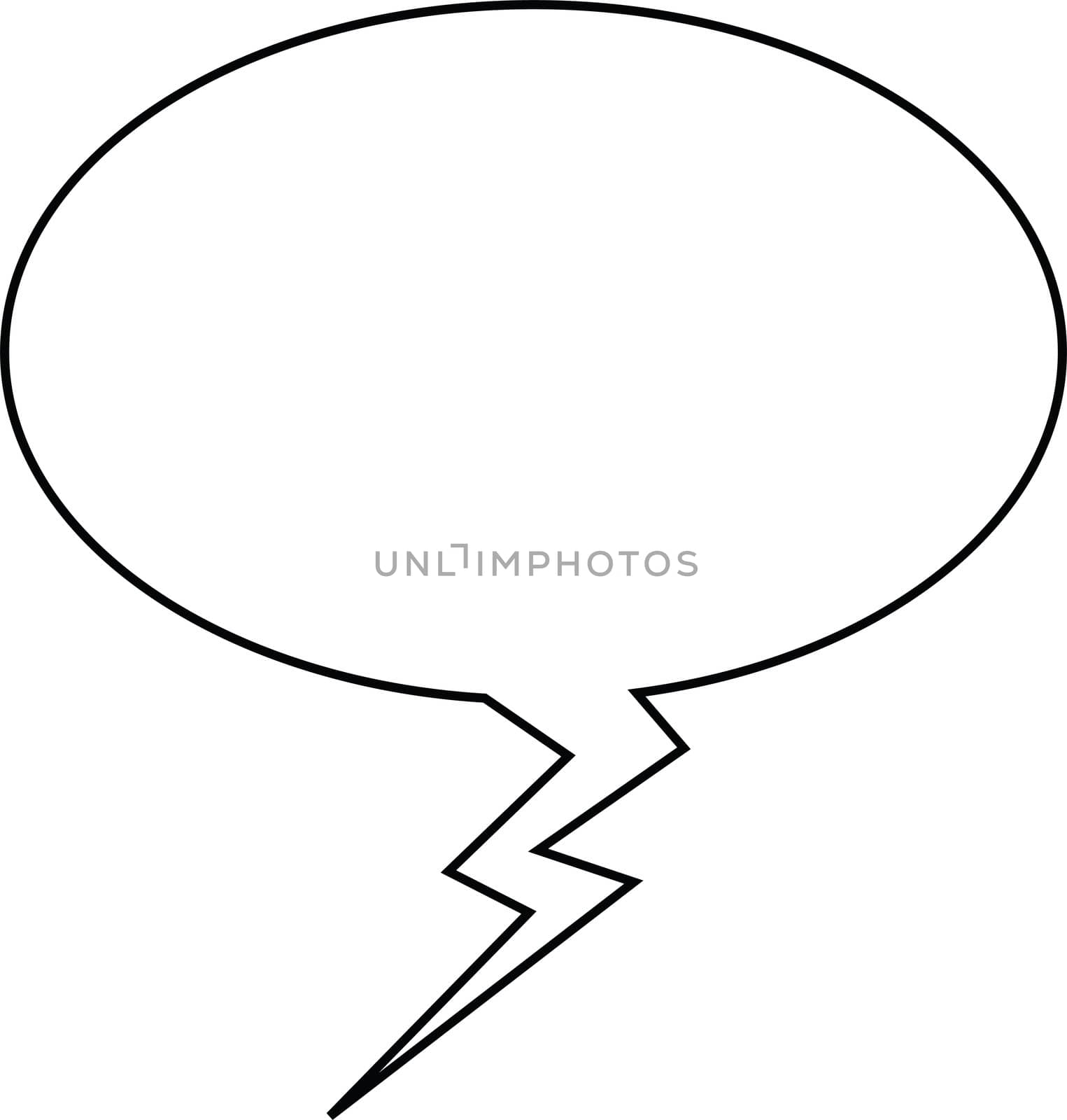 Thought or speech bubble. Could be used as a text space or in a comic strip