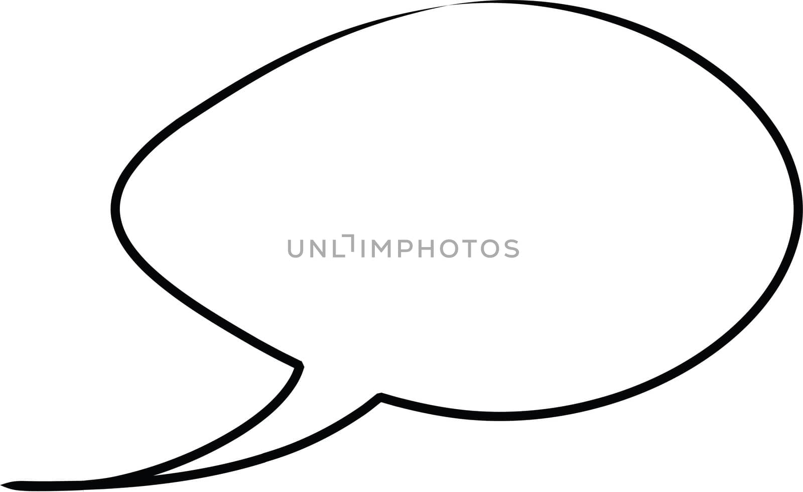 Thought or speech bubble. Could be used as a text space or in a comic strip
