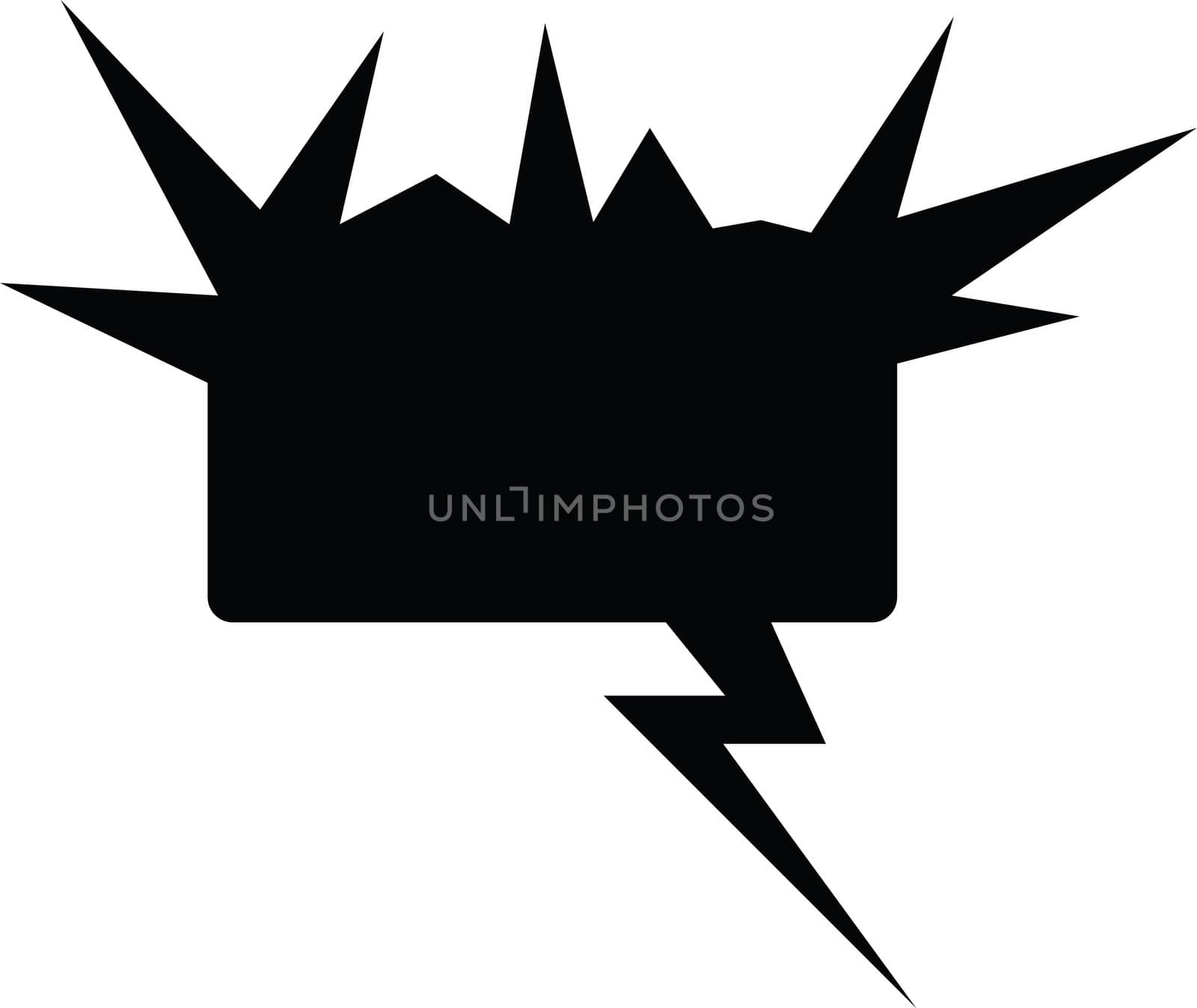 Thought or speech bubble. Could be used as a text space or in a comic strip