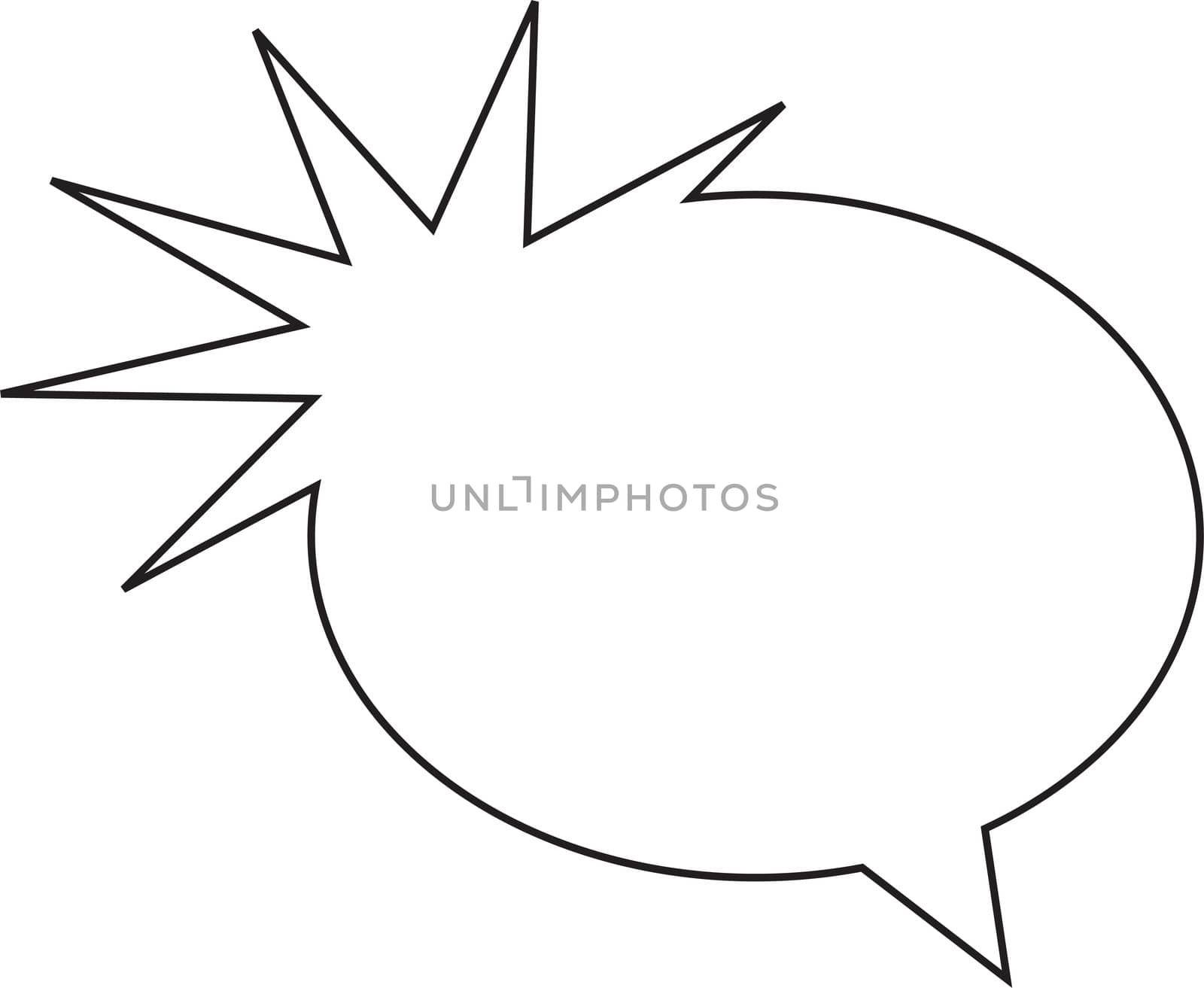 Thought or speech bubble. Could be used as a text space or in a comic strip