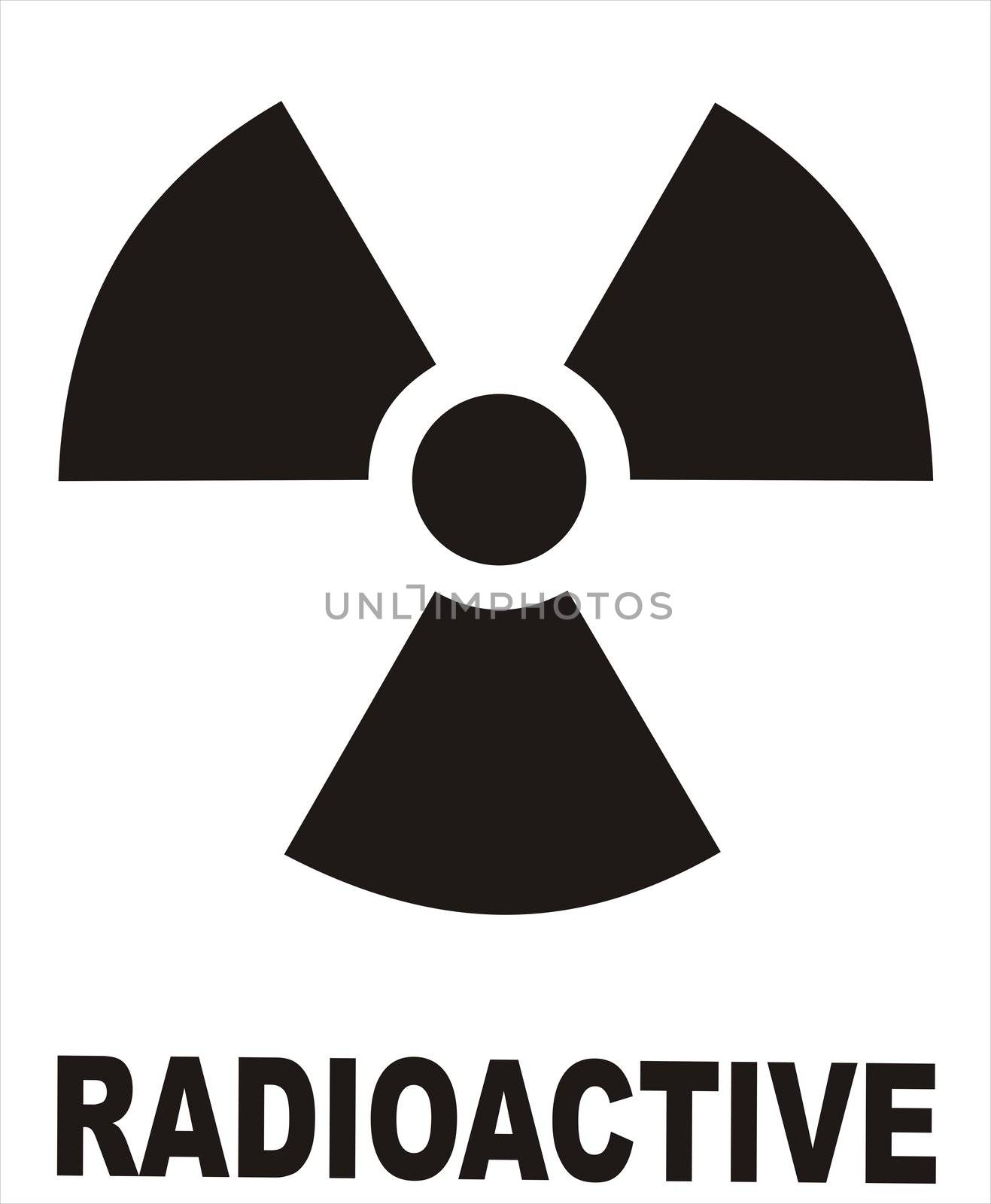 A new shape sign showing radioactive danger