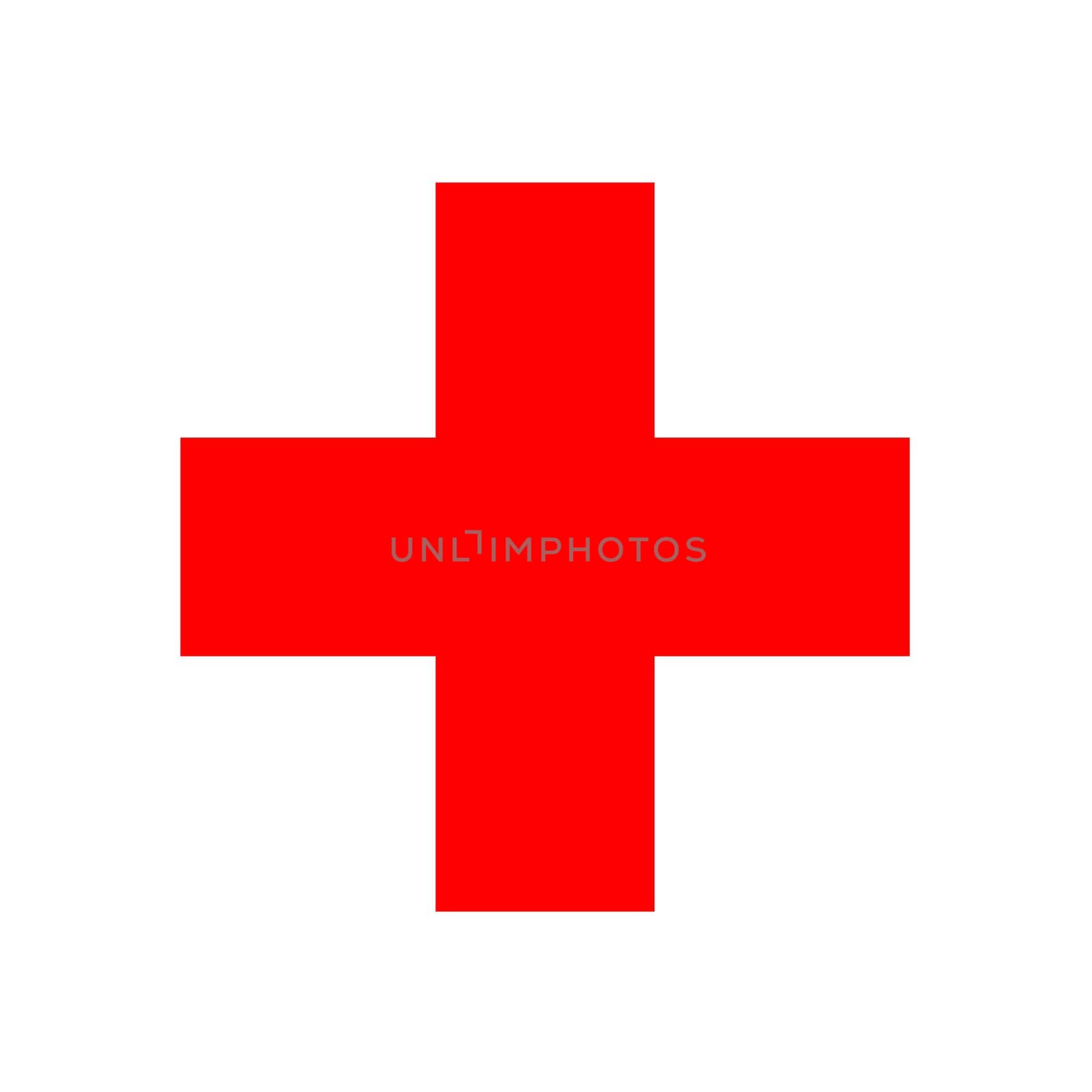 2D illustration of the Red Cross sign