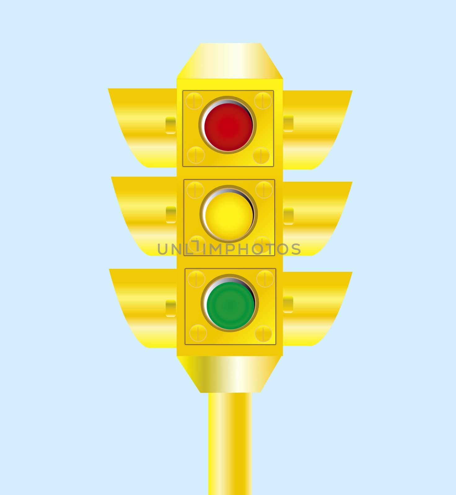 Yellow traffic light by cobol1964