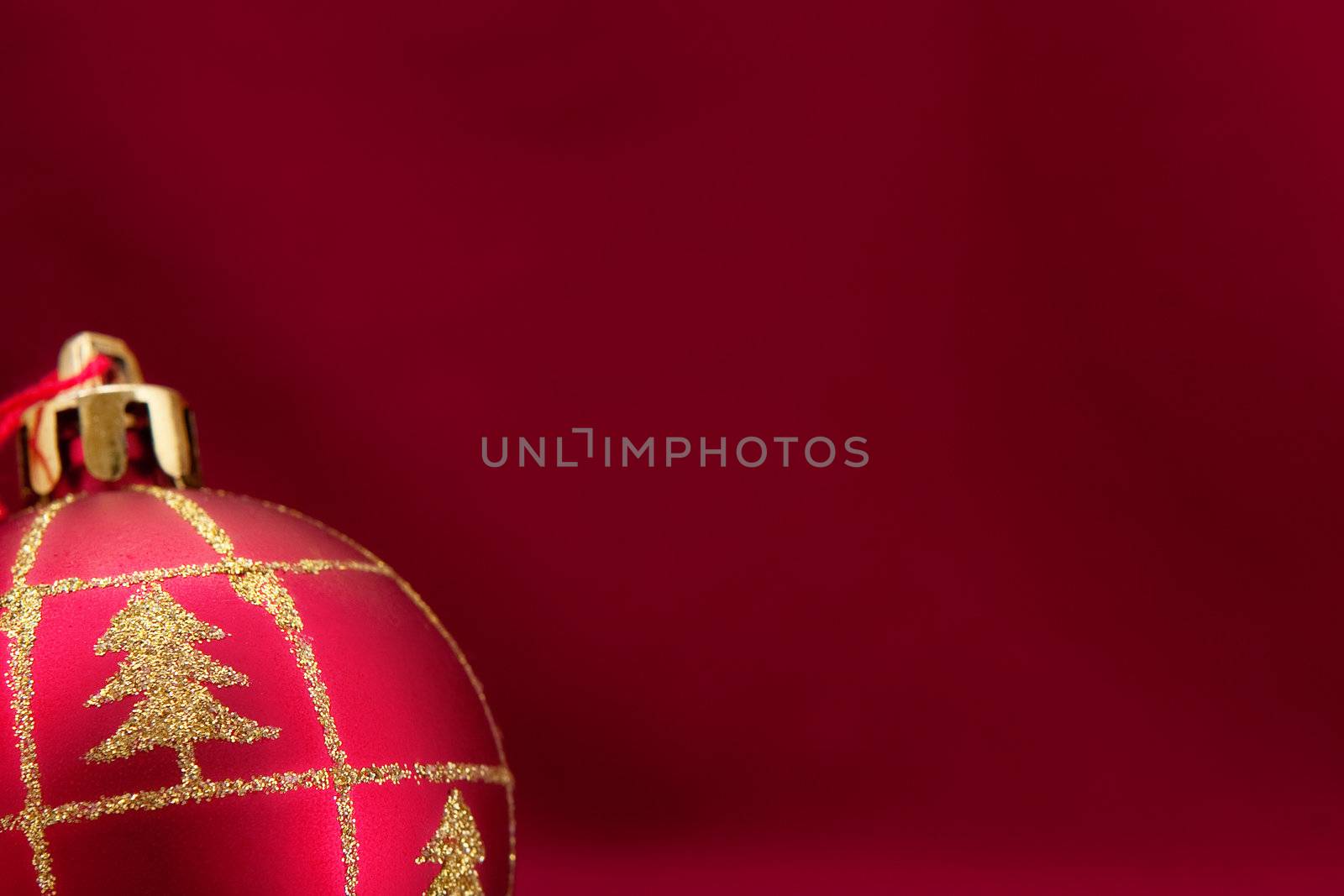 Christmas card with ornament ball for congratulations