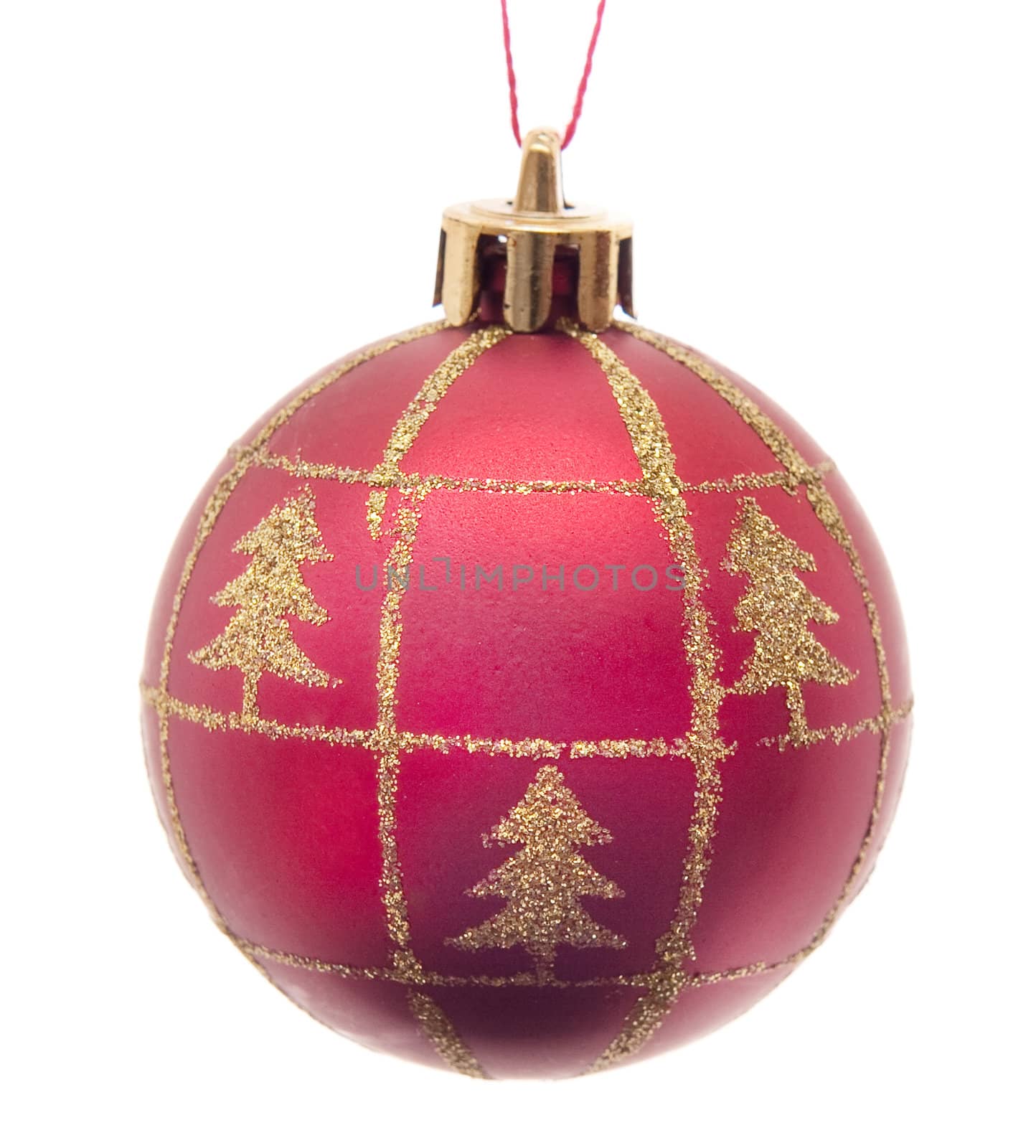 Christmas ornament ball isolated on white background