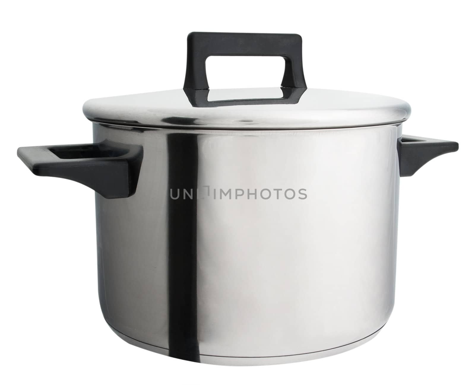 Large saucepan isolated on a white background