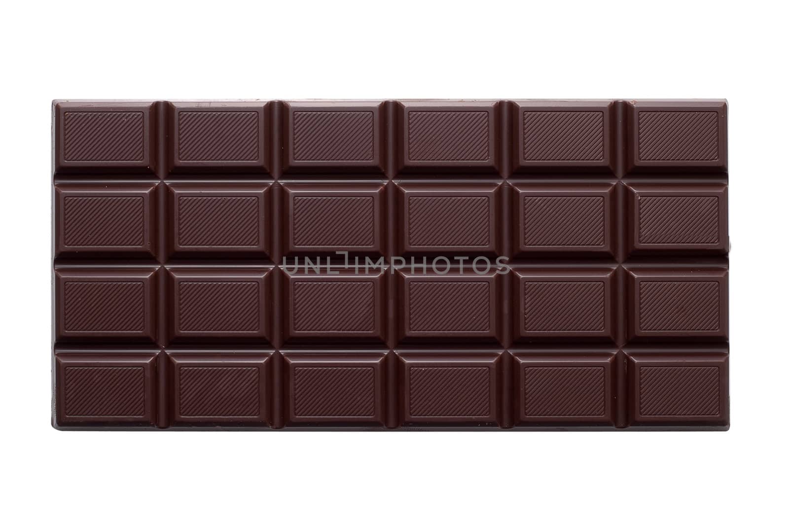 Chocolate is isolated on a white background
