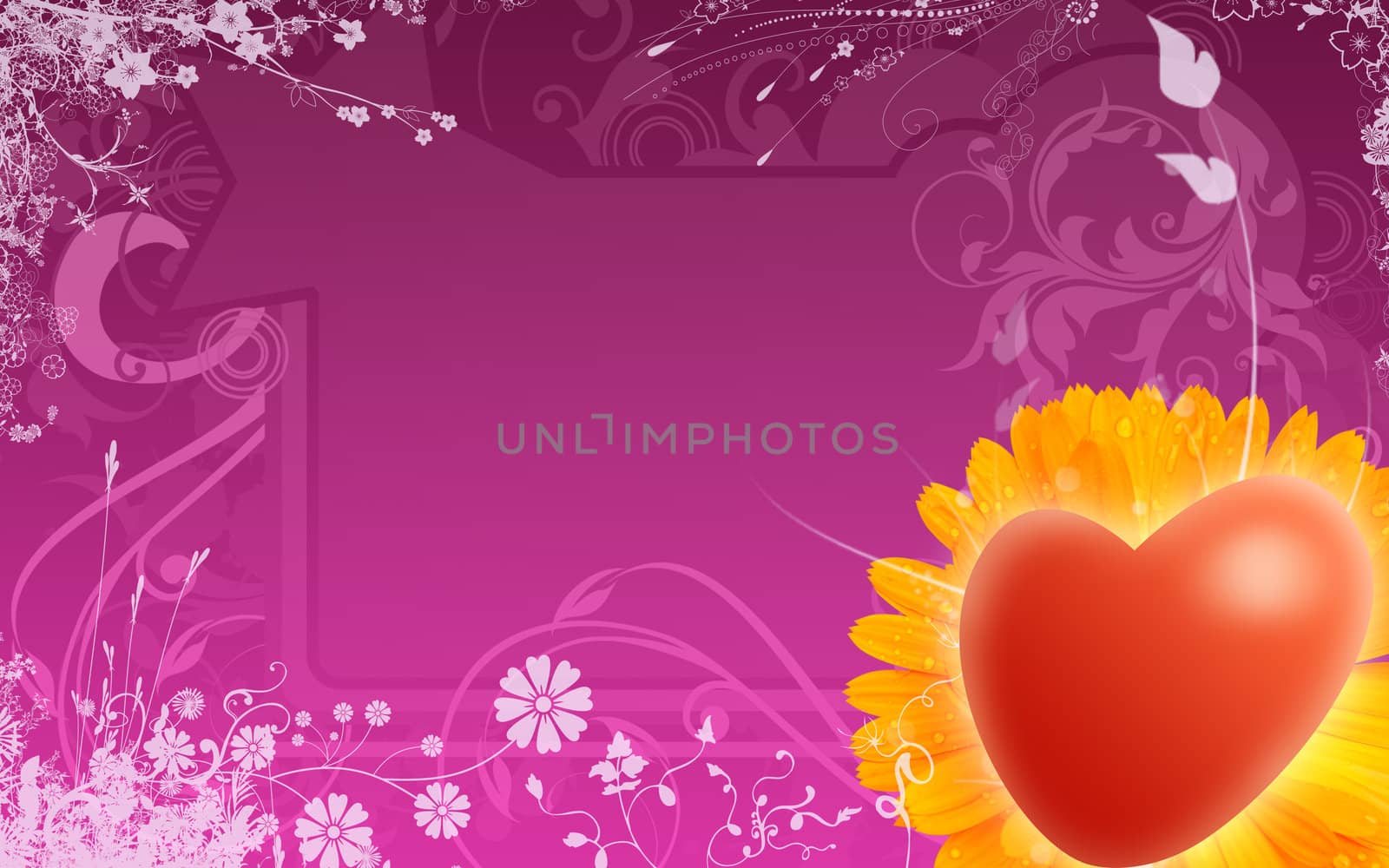 Ideal background for love message