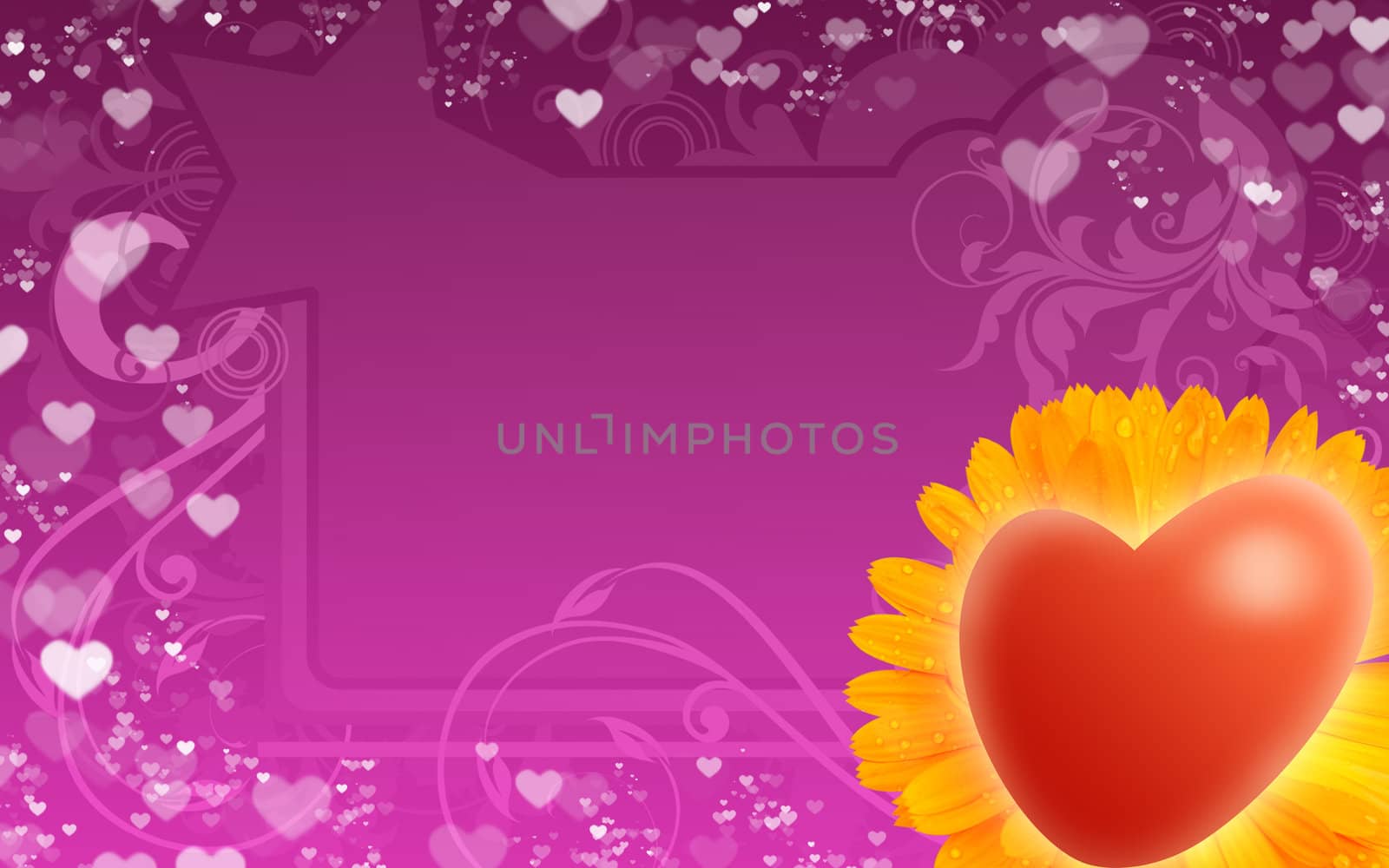 Ideal background for love message