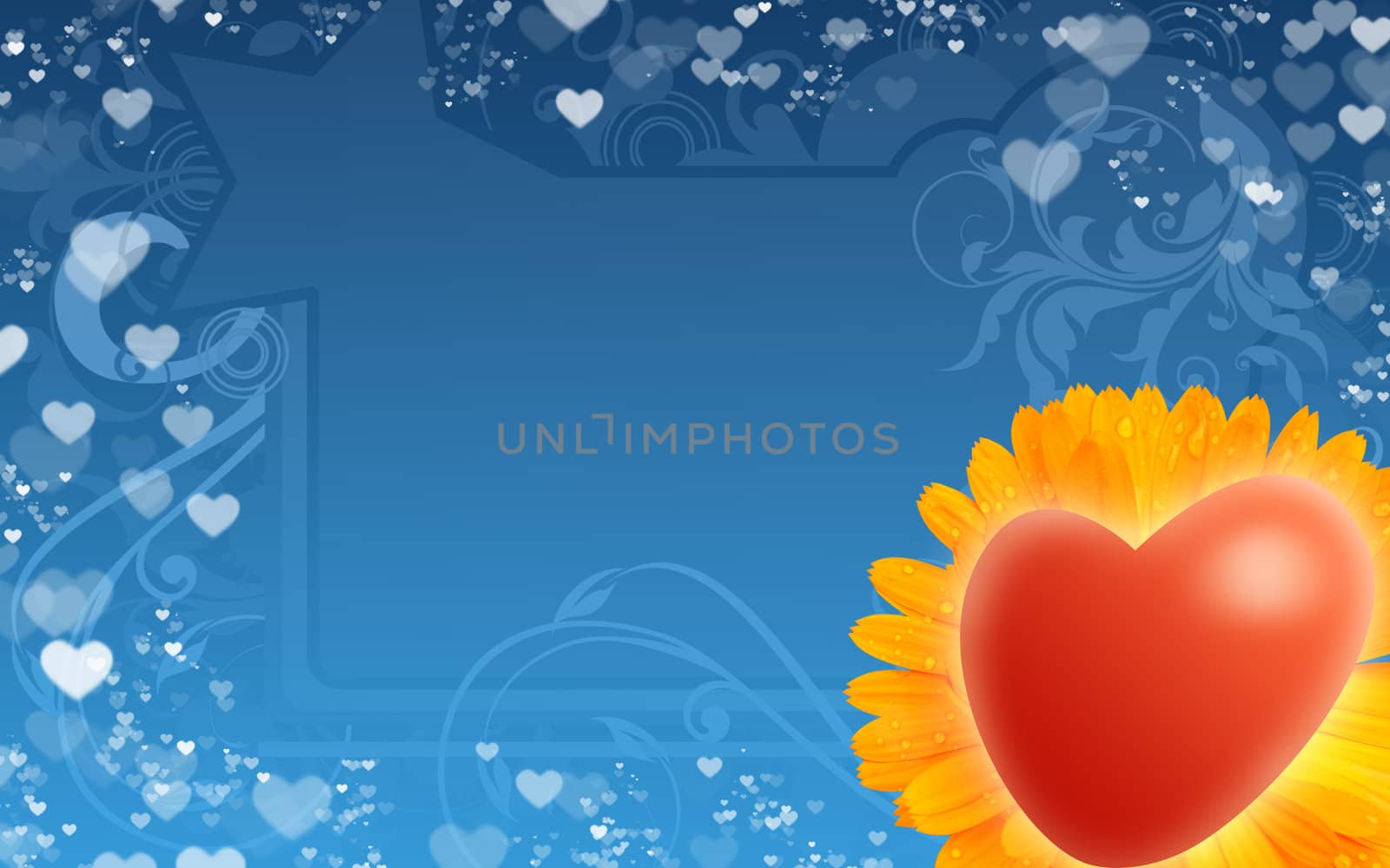 Ideal background for love message