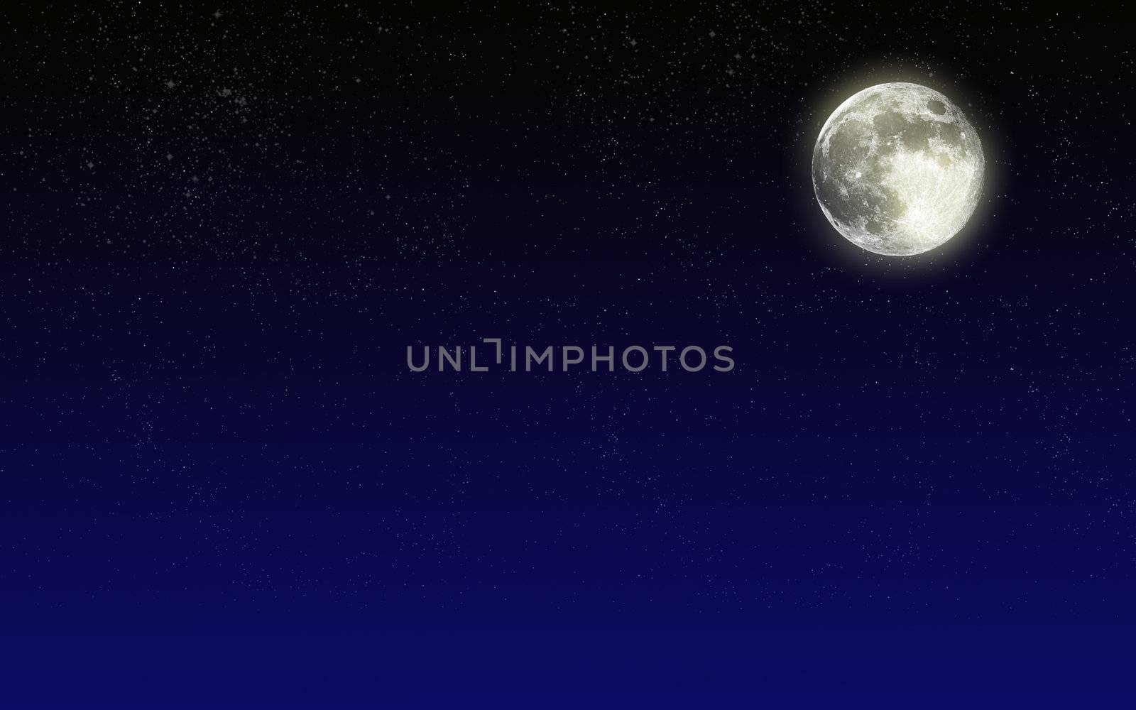Night sky with moon. Background for any purposes