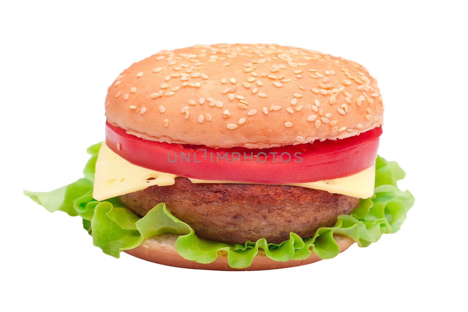 Hamburger isolated on white background