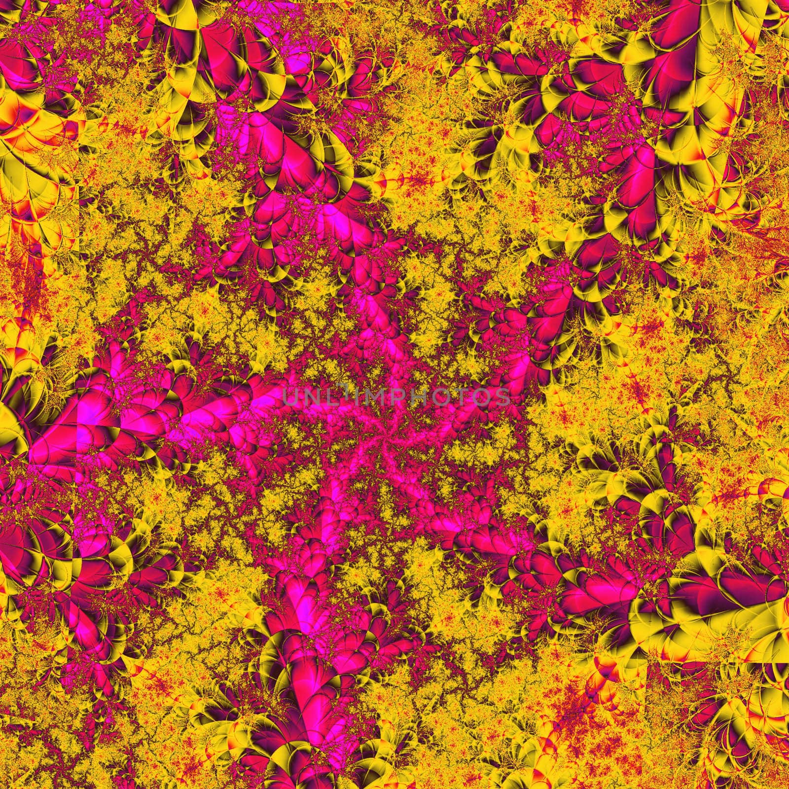 Abstract floral fractal background illustration