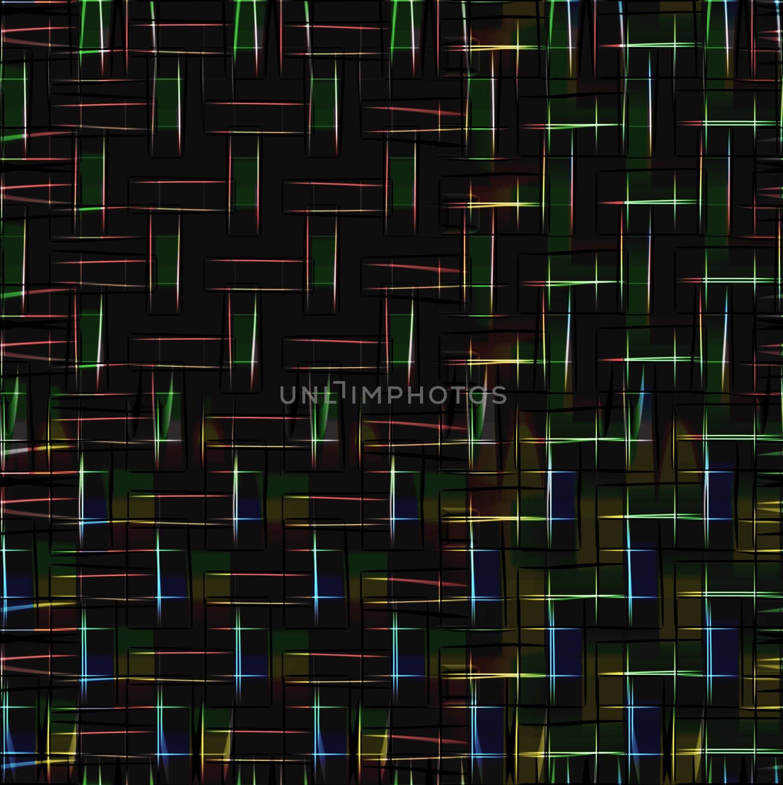 abstract pattern of fire light lines on black background