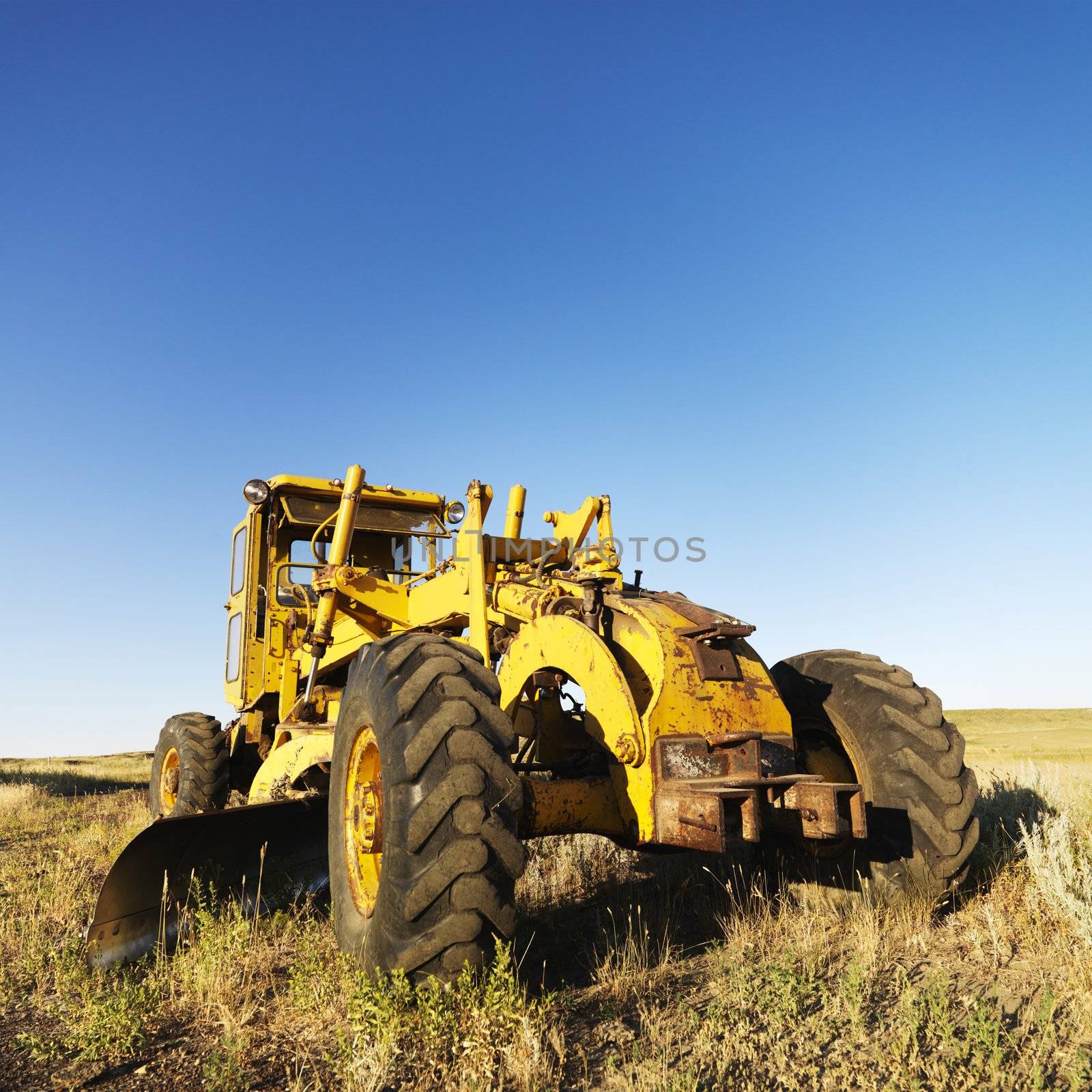 Tractor in field. by iofoto