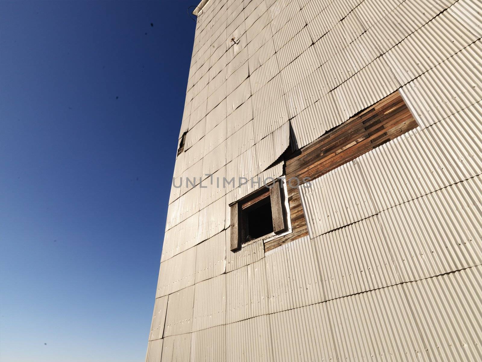 Exterior of agricultural building.